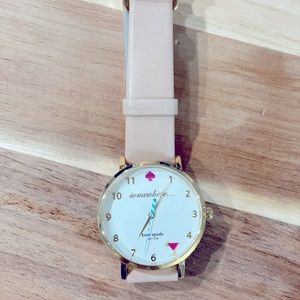 Kate Spade New York Beige Dial Beige Leather Ladies Watch 1YRU0484 (like new)